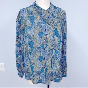 Women’s vtg contessa Monique blouse sz 10